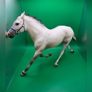 White Horse Figurine with Blue Halter Breyer